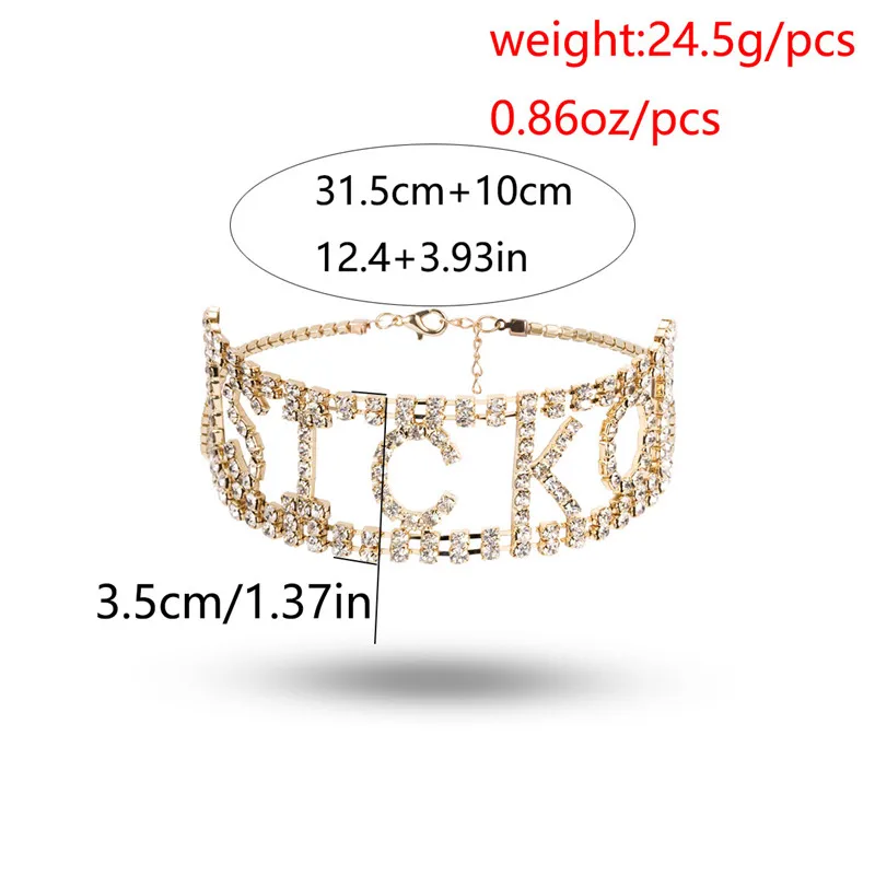 Стразы, блестящие Чокеры для девочек, сексуальные, в стиле панк, с надписями, для маленькой принцессы, вечерние, для вечеринок, для развлекательных мероприятий, ожерелье, NT211