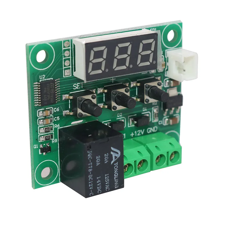 XH-W1209 термостат DC12V мини Регулятор цифровой контроль температуры Лер для инкубатора контроль температуры переключатель пластина красный светильник