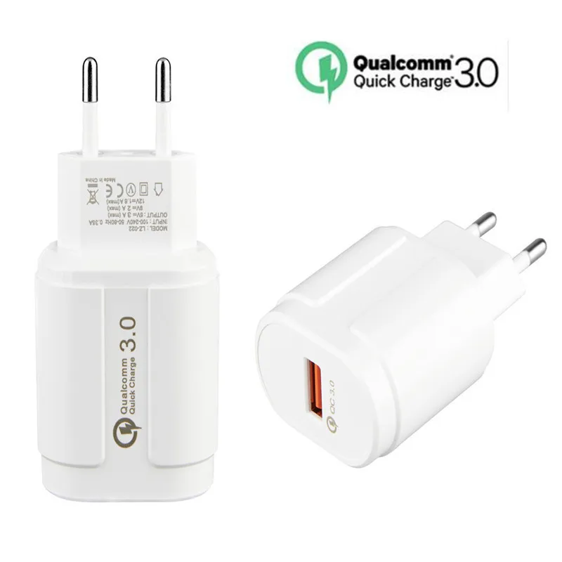 

Universal 5V 3A Quick Charger 3.0 Fast Charger USB Wall Charger for iphone X 8 7 7S 6 5s SE for Samsung S8 Note 8 tyoe C cable