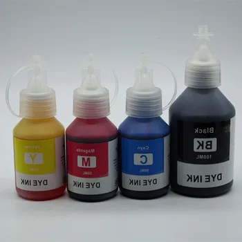 

4 Pcs Refill Dye Ink Kit kits BK 100ML C/M/Y 50ML Special For all DCP-T300 500W T700W T800W Refillable Inkjet Printer