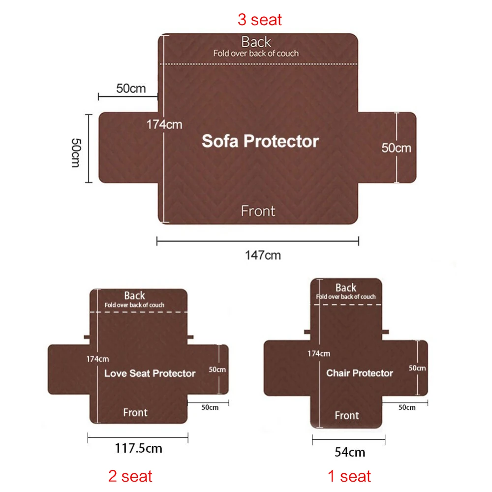 1/2/3 местный водонепроницаемый стеганый диванных чехлов для собак домашних животных для малышей противоскользящие диван кресло-кровать чехлов кресло, мебель протектор
