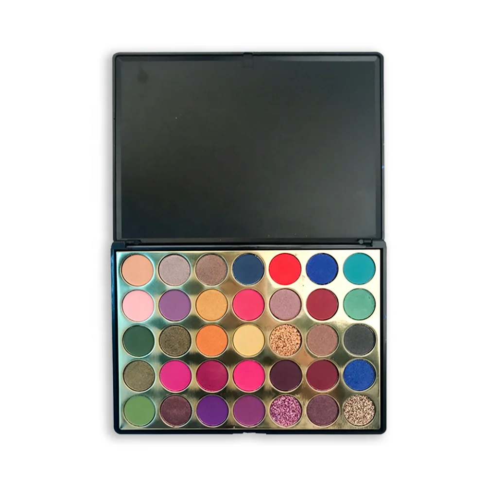 

2019 new No Label Cosmetics Makeup eyeshadow eye shadow palette 35 colors Matte and Shimmer eye shadow palette Make Up eyeshadow