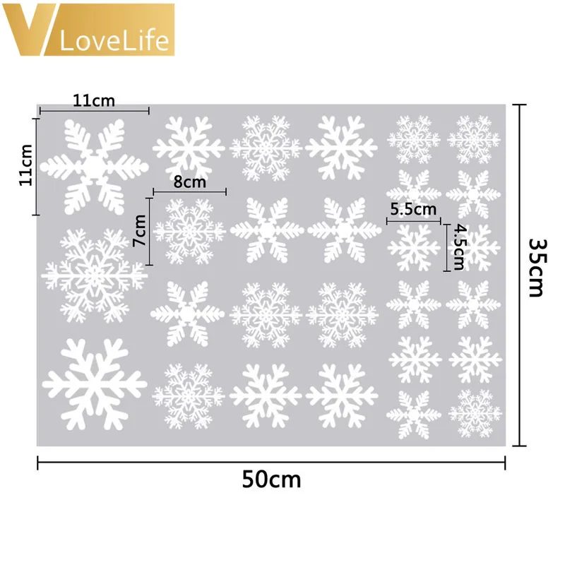 27 шт./компл. новогодние наклейки на окно снежинки зимние настенные наклейки для детской комнаты год Декор для дома вечерние поставки