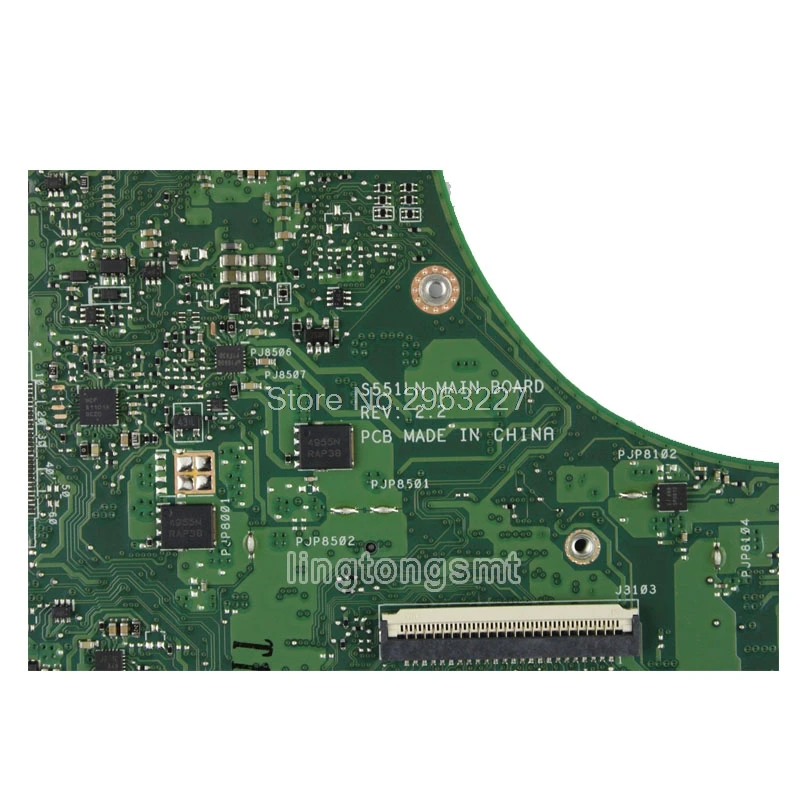 S551LN материнская плата i3CPU REV2.2 GT840 2G RAM для For Asus K551L K551LB S551L ноутбука плата|motherboard