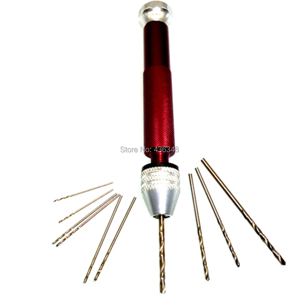 10pcs Precision HSS Straight Shank Twist Drill Bit 0.6-2mm WHand Drill Pin Vise