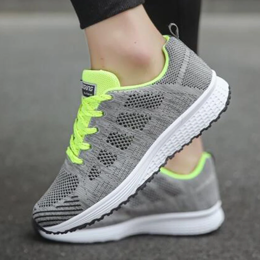 

Women's Vulcanize Shoes front lace Mesh Cloth lightweight, anti-skid Casual Shoes,Sneakers Casual Stripes Breathable Ordinary