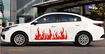 

1 Pair Hot Fire Flames Vinyl Car Sticker/ Decal for Car Door Body Decoration Car Accessories CA1181
