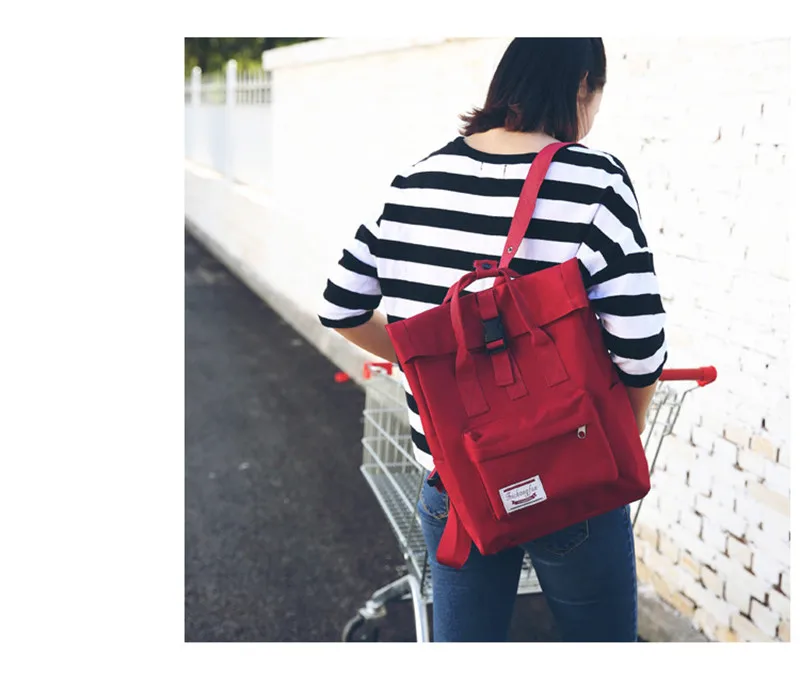 Mochila de viaje de ocio para mujeres de moda mochilas para niñas adolescentes estilo Preppy lona escuela bolsa femenina Mochila Mochila de viaje de ocio para mujeres de moda mochilas para niñas adolescentes estilo Preppy lona escuela bolsa femenina Mochila