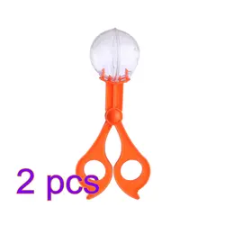 2 шт., пластиковые ножницы-щипцы с круглой головкой, для детей, случайный цвет (оранжевый/зеленый/синий) S