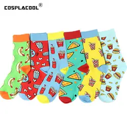 [COSPLACOOL] Смешные носки Харадзюку еда Пицца Гамбург суши милые носки для девочек для женщин Divertidos Skarpetki Творческий Sokken женские носки