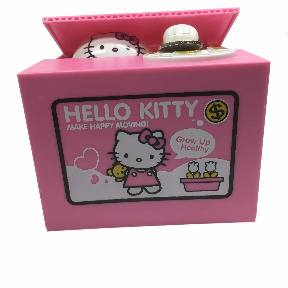 Hello Kitty Piggy Bank Coin Jewelry Tin Money Box Case Saving NWT 