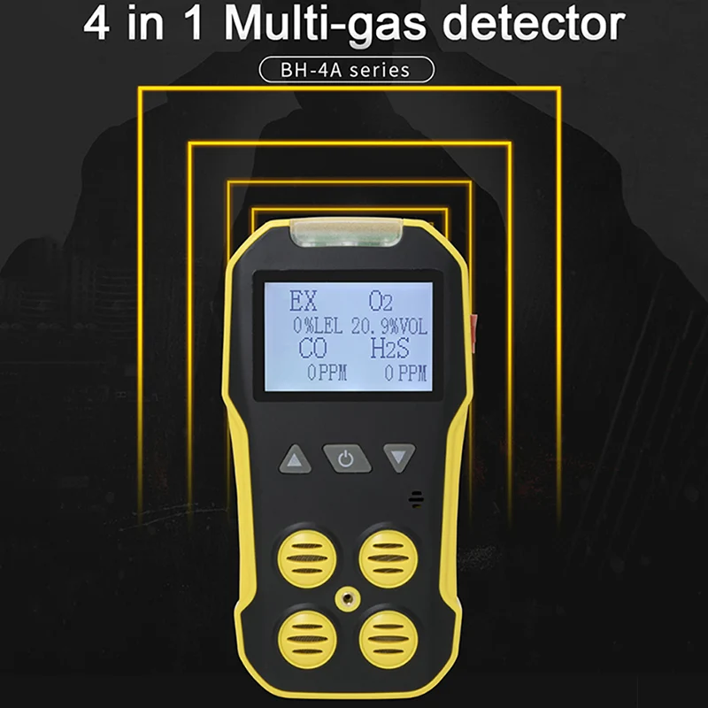 4 in 1 Gas detector Combustible CO O2 H2S Carbon Monoxide ...
