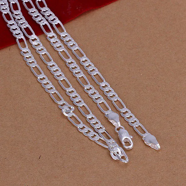 Список Горячая 4 мм Серебряный цвет для женщин леди милые цепи ожерелье модные тенденции в ювелирных изделиях подарки