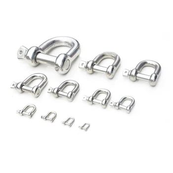 

High Quality 316 Stainless Steel M5 5MM Dee Buckle Type Japan Style D Shackle Marine Rigging Hardware