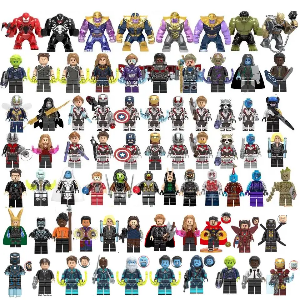 

X0258 X0256 KF6087 Single Sale Avengers 4 MK58 Nebula Figures War Machine Captain Hawkeye Endgame Building Blocks Toys for Kids