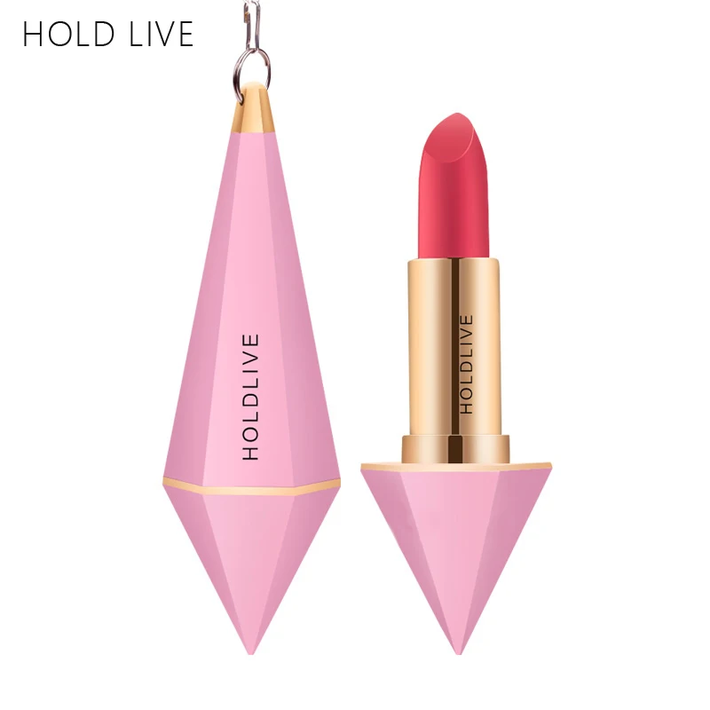 HOLD LIVE Pink Diamond Red Lipstick Korean font b Makeup b font Brand Nude Long Lasting