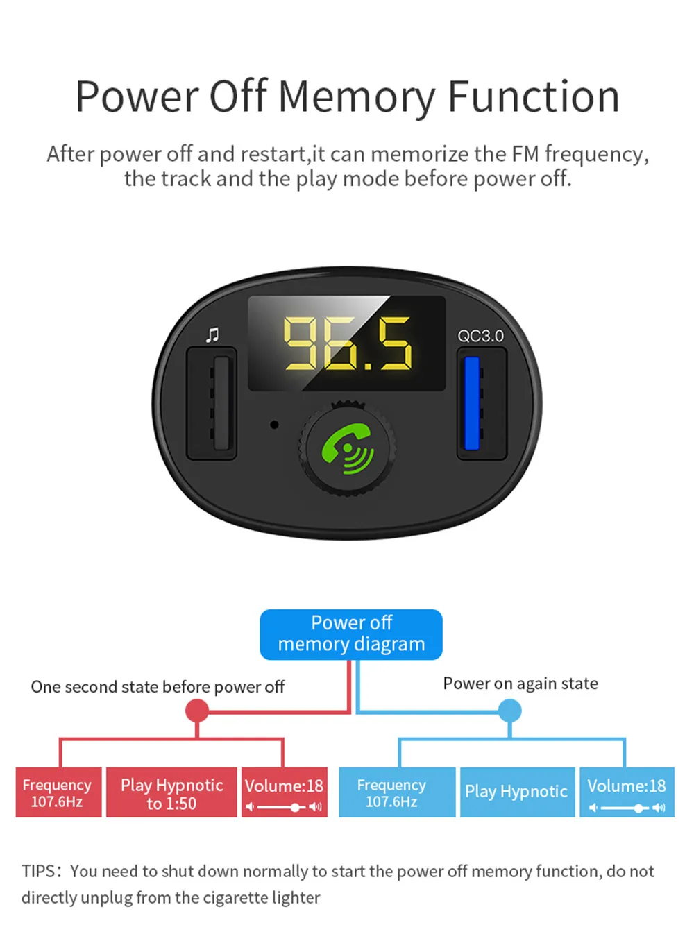 Bluetooth BT23 QC3.0 зарядных порта USB для автомобиля Kit MP3 Беспроводной fm-приёмопередатчик автомобильное быстрое зарядное устройство для устройства Handsfree