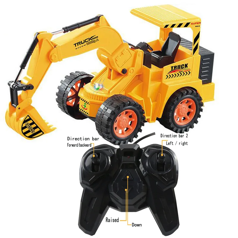 

New Electric Remote Control Simulation Bulldozer Excavator Gift Kids Children's Engineering Vehicles Toys