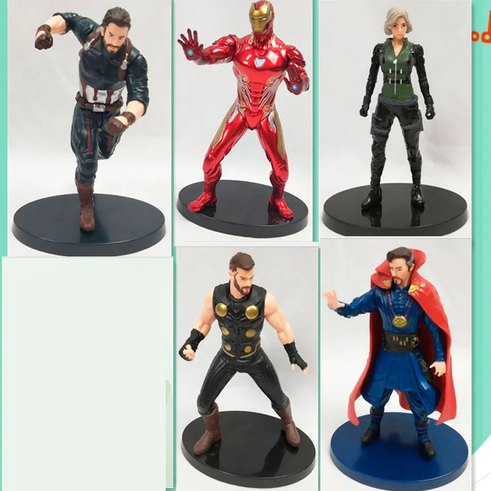 

Marvel Avengers Captain America Iron Man Black Widow Doctor Strange Action Figure Doll Model Cake Decorations Ornaments Model