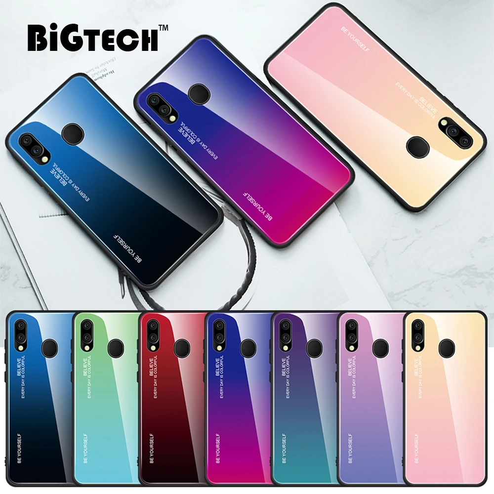 

For Samsung Galaxy Note 9 8 M40 M30 M20 M10 Case Gradient Glass Cover for Samsung A8 A7 2018 A70 A60 A50 A40 A30 A10 Case Coque