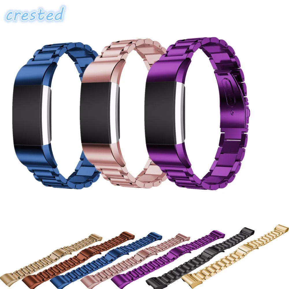 

High Stainless Steel Bracelet for Fitbit Charge 2 band Strap Metal belt Replacement Wristband for Fitbit Charge2 Smart Watch