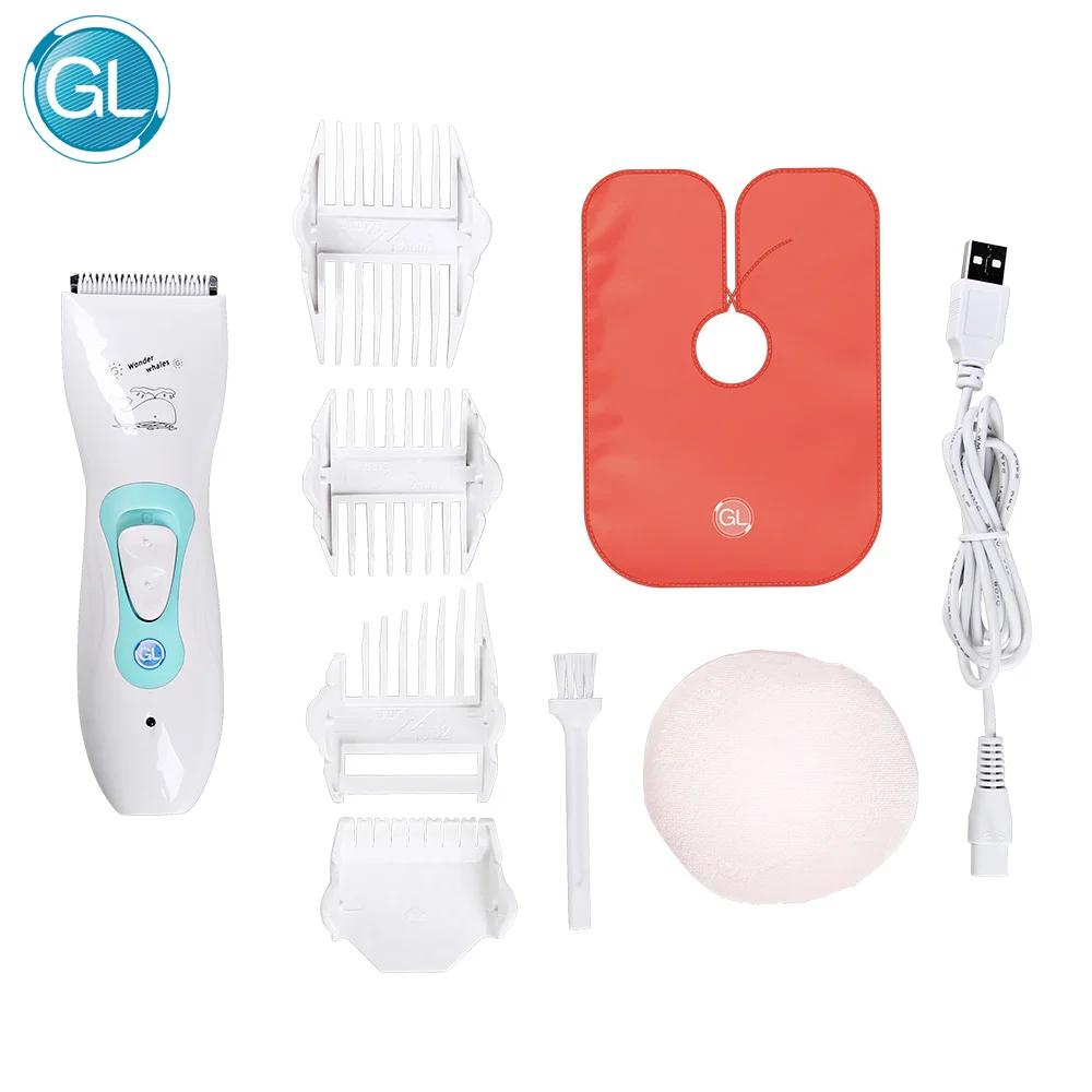 

Child Safe Ceramic Blade Hair Clipper Home Use Babycare Barber Cutting tools with 6 Shape Hair Models Gift