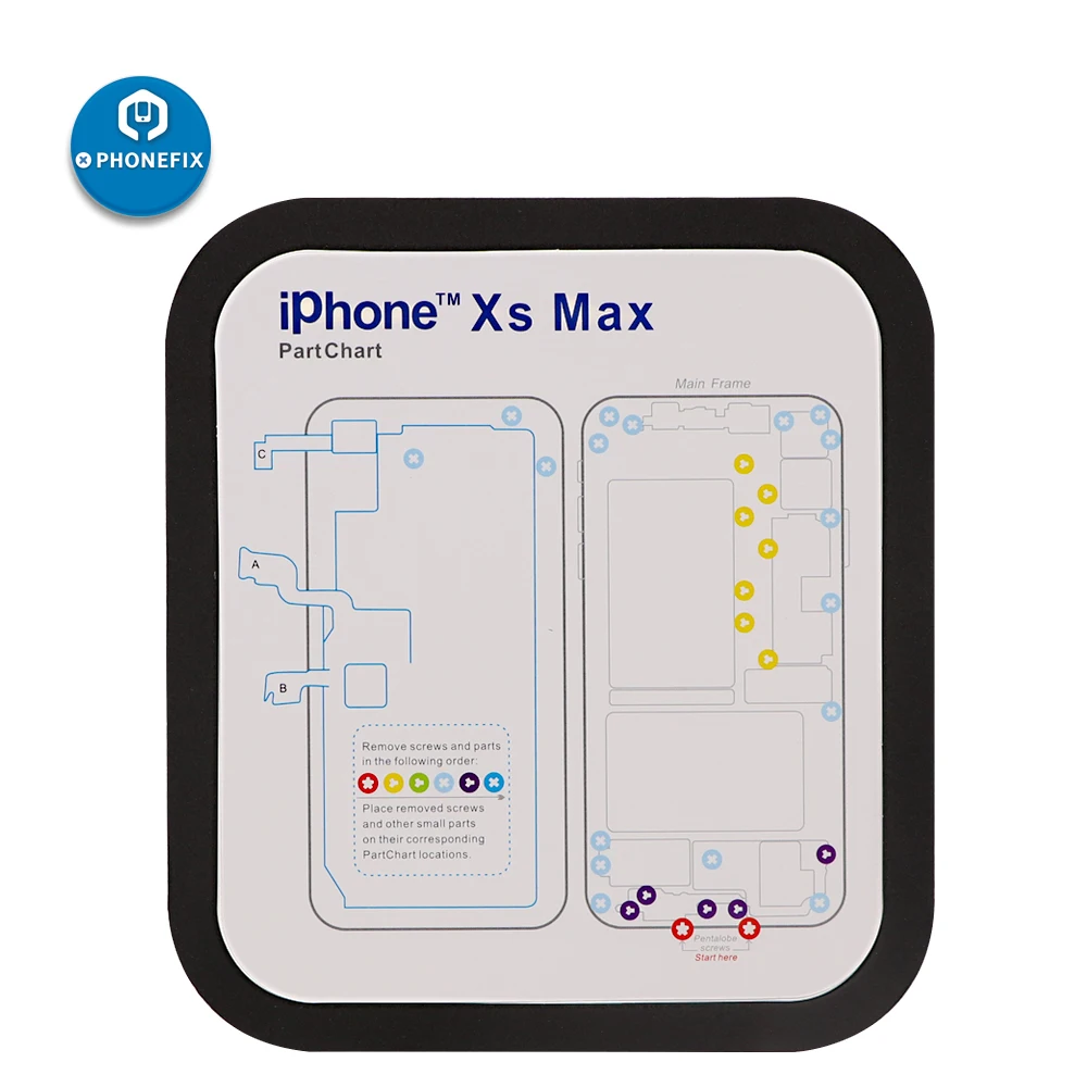 Profissional do Guia de Reparação da Esteira da Carta do Parafuso do Phonefix para o Iphone Almofada Magnética Phonefix para o Iphone 6 Mais 6s 7 8 x xs Max xr do