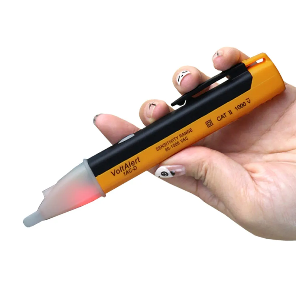 

1PCS Electric indicator 90-1000V Socket Wall AC Power Outlet Voltage Detector Sensor Tester Pen LED light New Drop ship#es