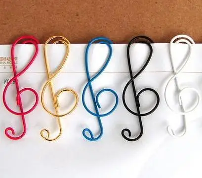 Musical Note Mixed Color Cute Metal Clip Bag Paper Clips Office School creative Gift Wholesale Free Shipping | Дом и сад