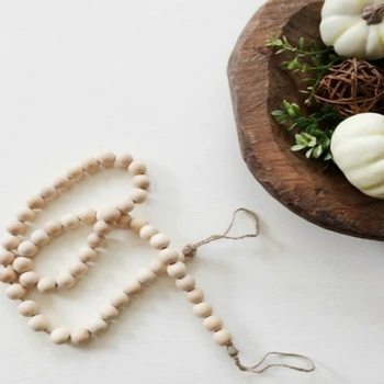 

Natutral Wooden Bead Kids Baby Nursery Room Decor Props Rustic Wedding Vase Ornament