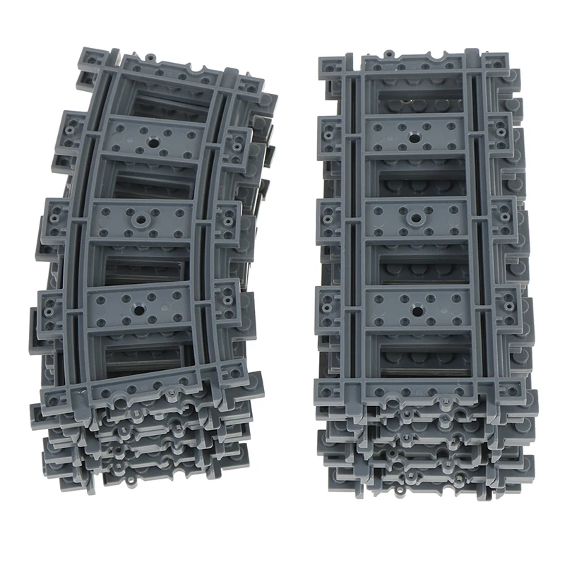 

10Pcs/Lot City Trains Train Track Rail Straight & Curved Rails Building Blocks Set Bricks Model Kids Toys Compatible