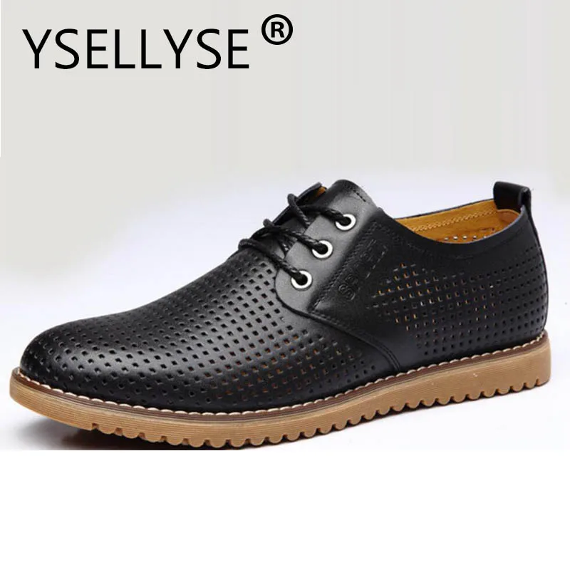 

Summer Men Leather Shoes Breathable Casual New 2018 Men's shoes Leather Luxury Oxford Fashion Lace Up Dress Shoes Plus Sizes 47