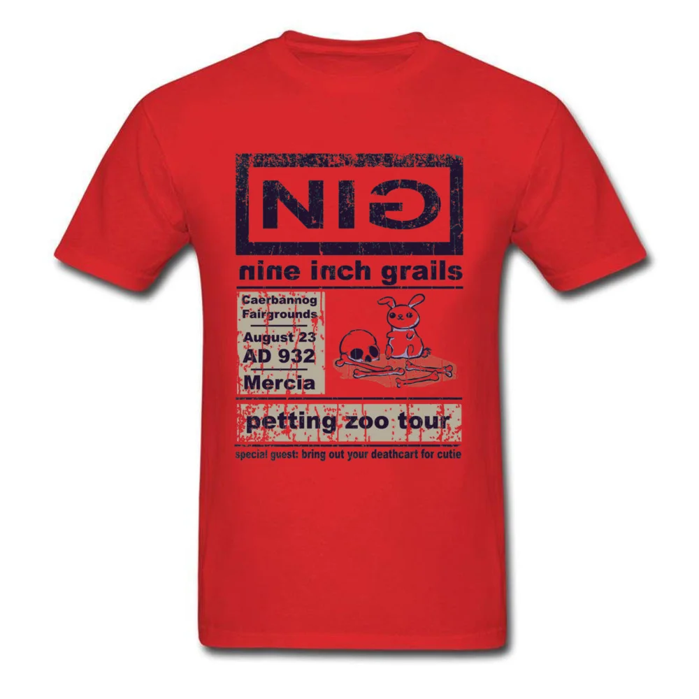 Nine Inch Grails 15541 T-Shirt for Men Design NEW YEAR DAY Tops Shirts Short Sleeve 2018 Discount T-shirts Crewneck Cotton Nine Inch Grails 15541 red