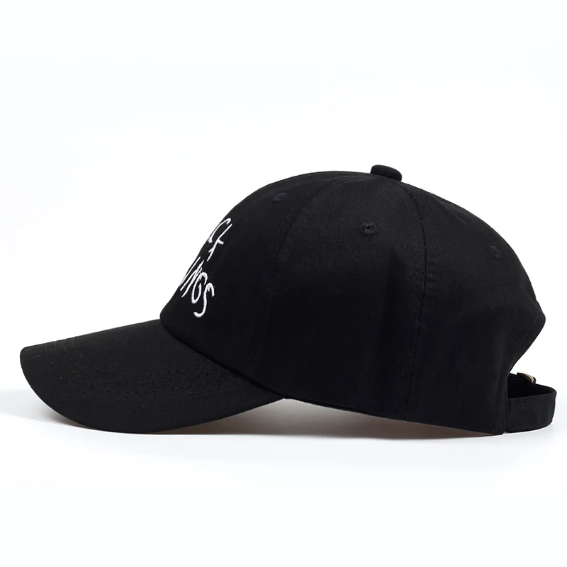 Хлопковая шляпа для папы с вышивкой, бейсболка на заказ с черным ремешком сзади, унисекс, регулируемая модная бейсболка