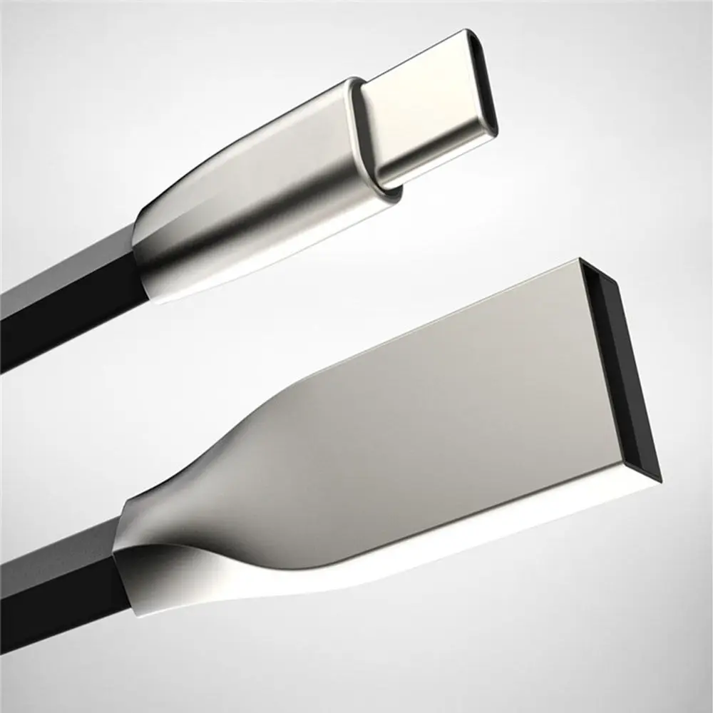 

100pcs/lot Zinc Alloy Type-C USB-C Fast Sync Data Charging Cable Line Cord For Mobile Phone Accessory Bundles Charger