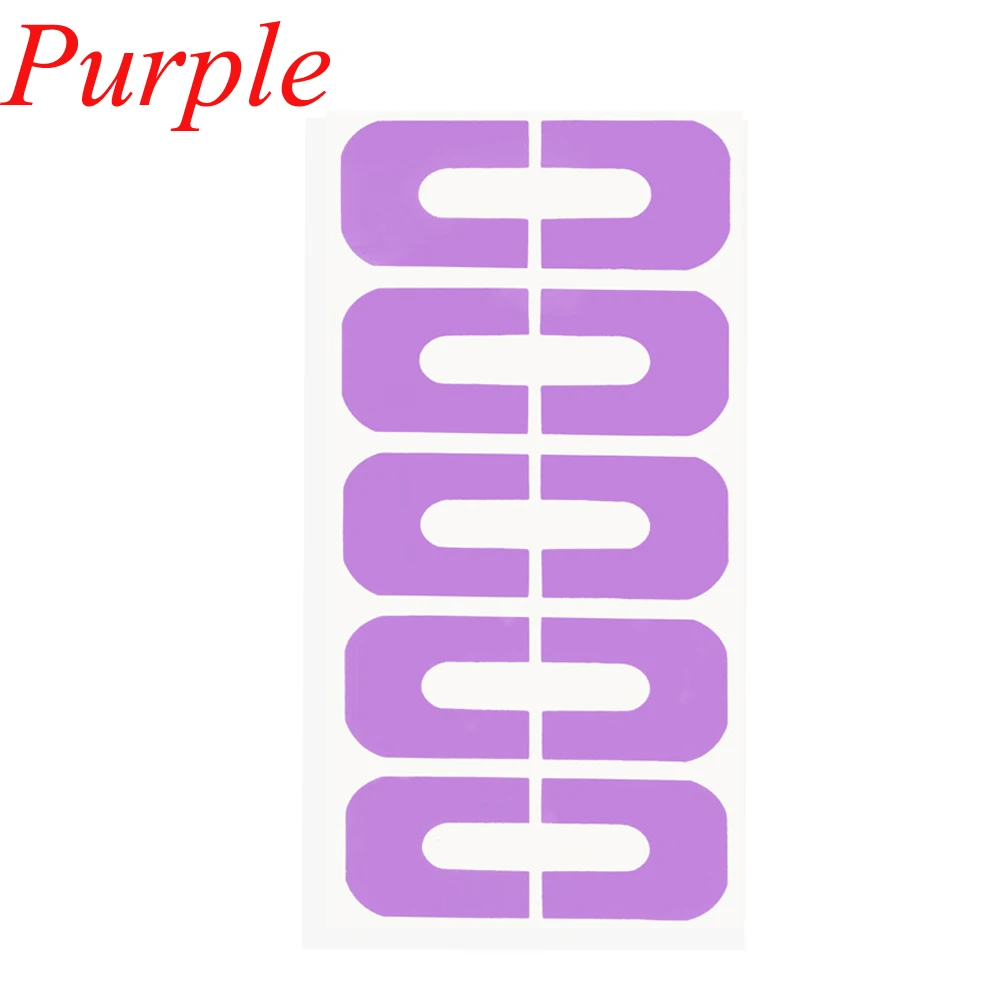 10 шт/лист, Модный женский стикер для дизайна ногтей, Защитная пленка для ногтей, самоклеющаяся лента для кутикулы, инструменты для рисования, 4 цвета - Цвет: purple