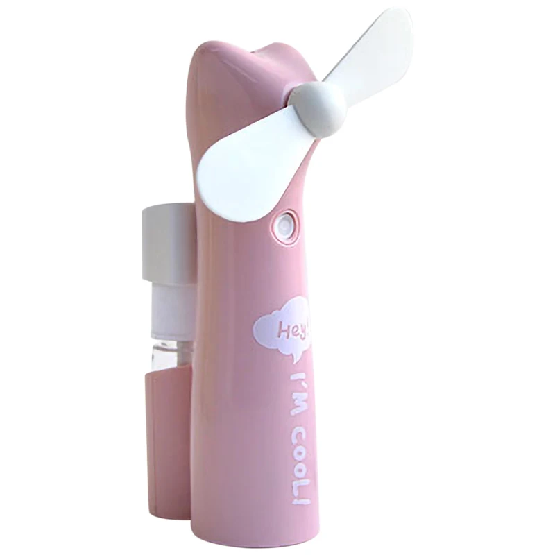 Pink Мини-распылитель вентилятор креативный мультфильм милый мобильный телефон стенд портативный открытый зарядный маленький вентилятор - Цвет: Pink