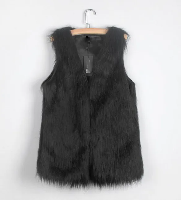 colete de pele feminina, женский жилет из искусственного меха лисы, зимний длинный жилет без рукавов, роскошное меховое пальто размера плюс, приталенное пальто XXXL L632