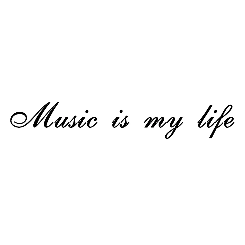 CS-311 # music is my life Забавный автомобиля стикер и наклейка Серебряный/черный винил