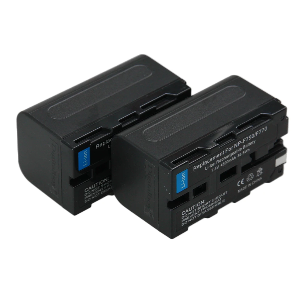 2pc NP F750 NP F770 NP F750 NP F730 4800mAh 7.4V Li ion Camera battery ...