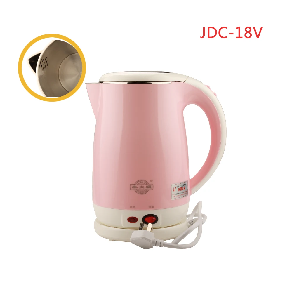 JDC-18V 1.8L Stainless Steel Electric Kettle With Auto-Off Function Quick Heat Water Heating Pink | Бытовая техника