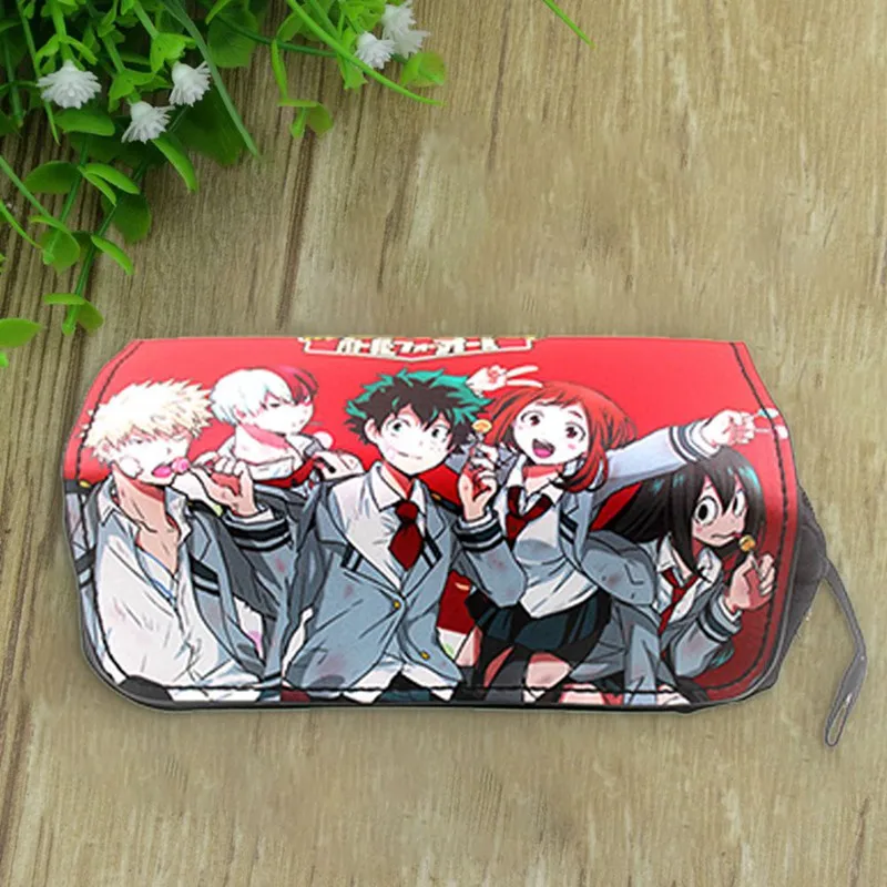 

Animation My Hero Academy Cartoon PVC Lovely Pencils Case Cosmetic School Supplies Stationery Gift Estuches Pencil Bags
