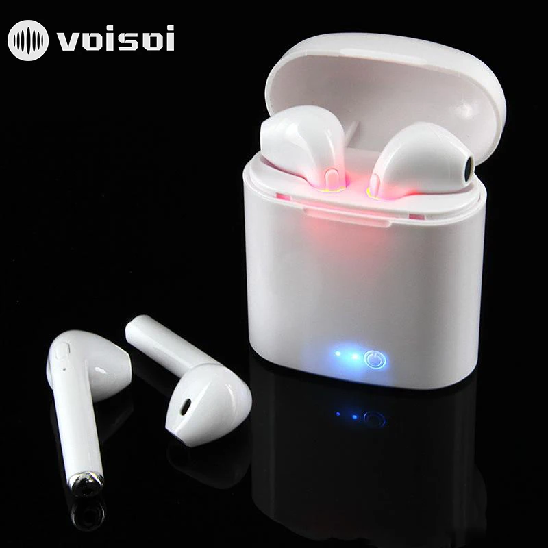 

New i7 i7s TWS wireless Mini Wireless Bluetooth 4.2 Music Earphone For All Phone Earbuds Headsets Charging Box