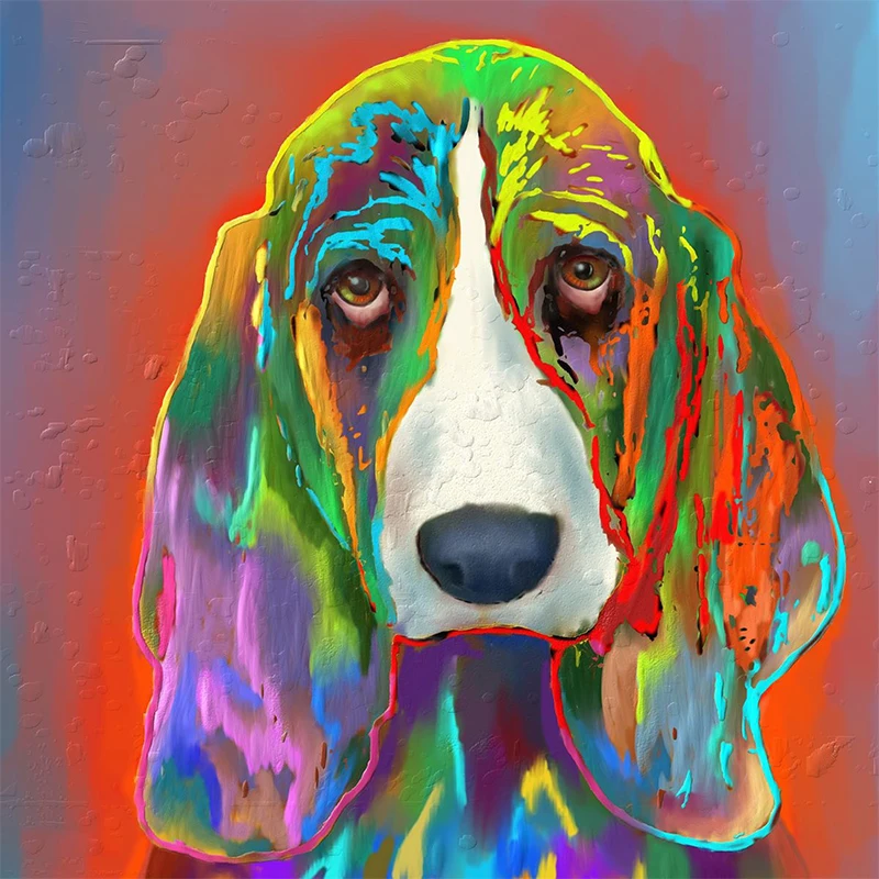 

Diamond Painting Full Square"Basset Hound" Diamond Embroidery 5D Rhinestone Cross Stitch Artcraft for Living Room Decor LE00916