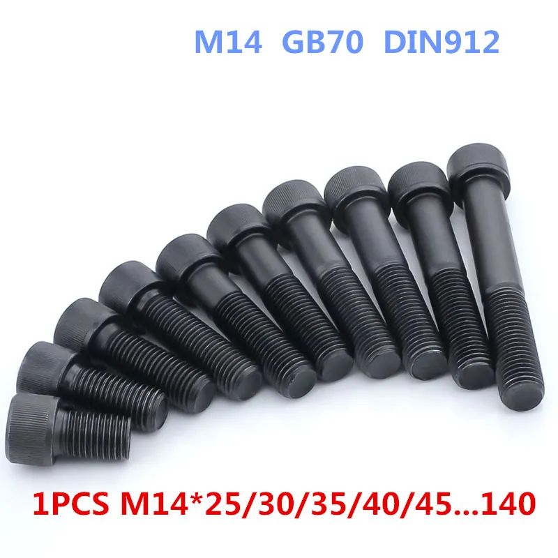 AXK 1PCS-M14*25/30/35/40/45 .. 140 DIN912 12 9 Шестигранная головка Винты/головка чашки с