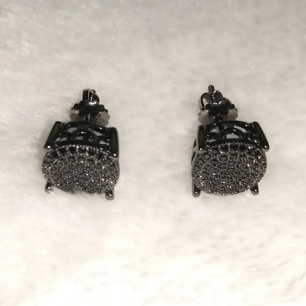 Женские серьги с родиевым покрытием модные круглые гвоздики AAA|cz stud earrings|stud
