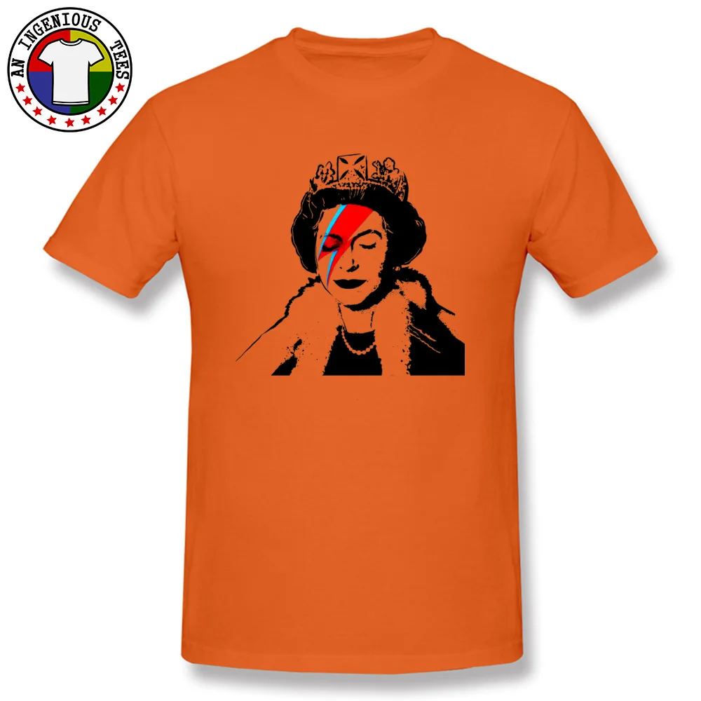 Tops T Shirt Tops Shirts Banksy space queen 14306 Lovers Day Short Sleeve 100% Cotton Round Collar Student T-shirts Custom 2018 Banksy space queen 14306 orange