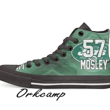 Нью-Йоркский футболист Mosley высокие холщовые туфли на заказ прогулочные туфли