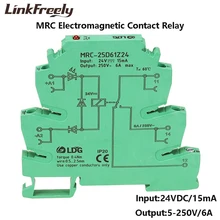MRC-25D61Z24 1Z 24V DC Smart PLC Interface Relay Board Module 6A 250VAC/DC Output Coil Contact Voltage Controller Relay Din Rail new original fx1s 30mr d plc 24v dc relay output base unit