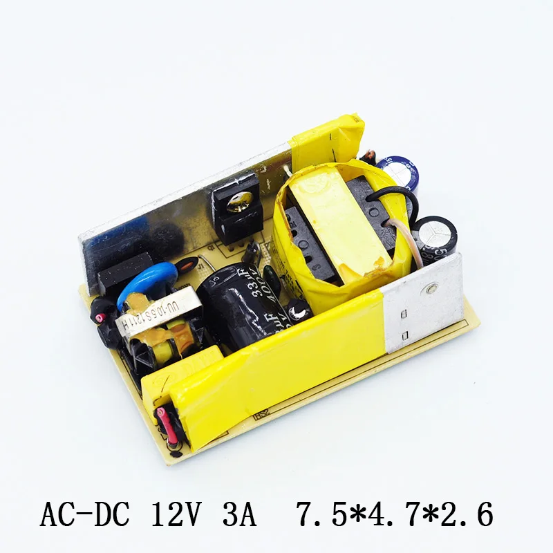 AC-DC 12 В 3 А Импульсный источник питания монтажная плата регулятор напряжения модуль для монитора светодиодный регулятор света 3000ма 100-240 В